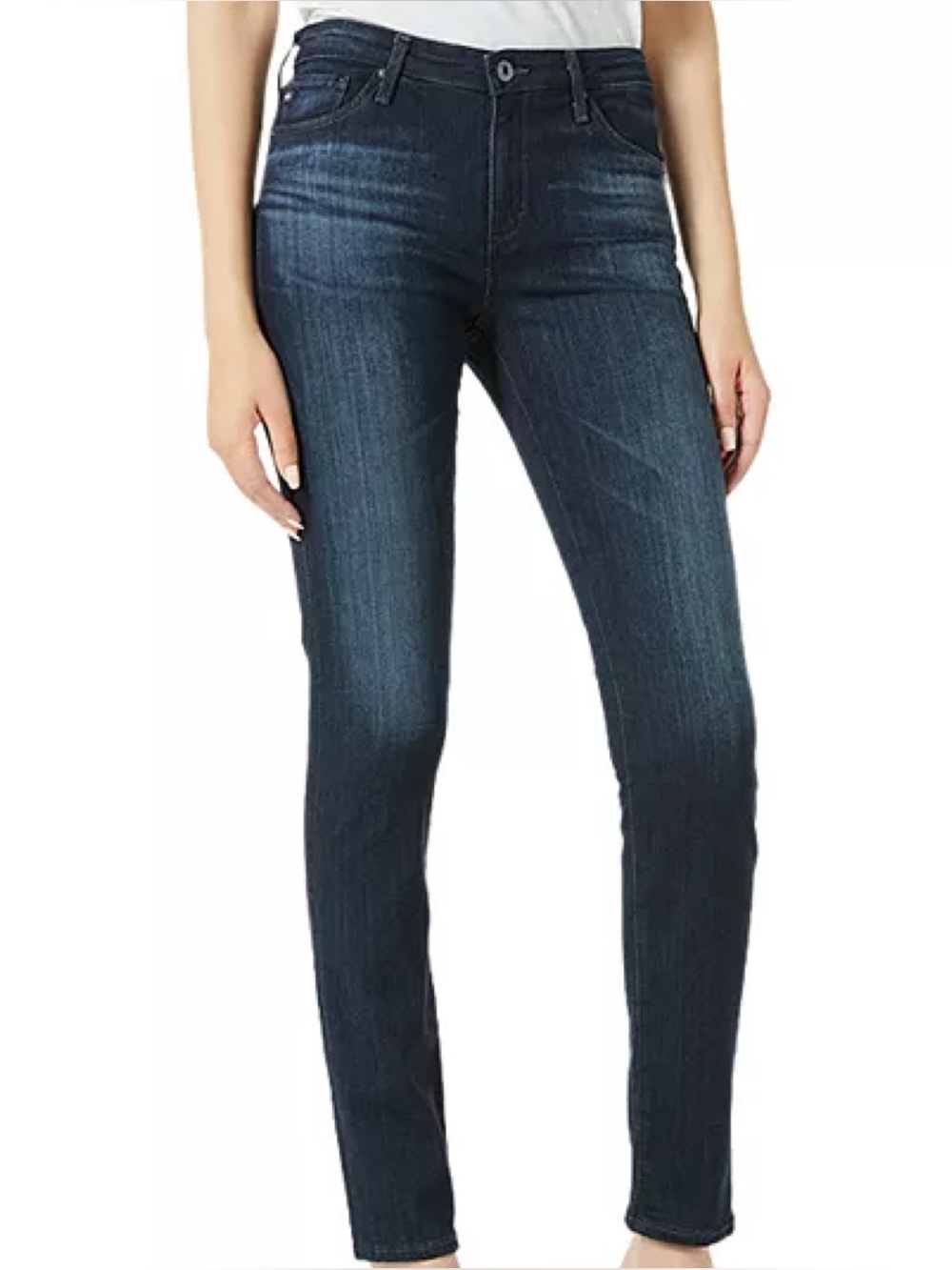 AG Adriano Goldschmied Farrah High Rise Skinny Jeans Dark Wash